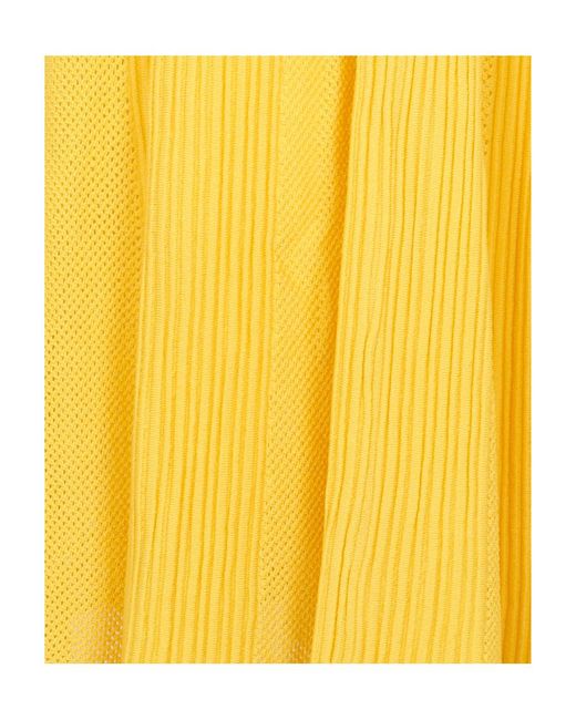 Gabriela Hearst Yellow Pleated Maxi Skirt
