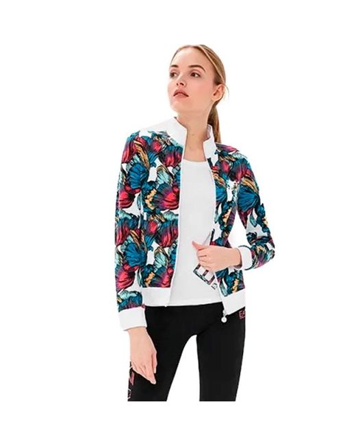 EA7 Blue Logo Details Casual Jacket