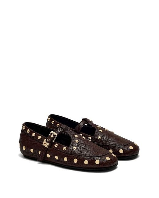 Ganni Brown Mary Jenny Moccasins