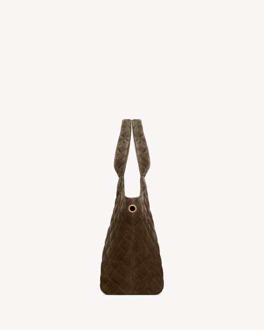 Saint Laurent Brown Icare Medium Quilted Handbag
