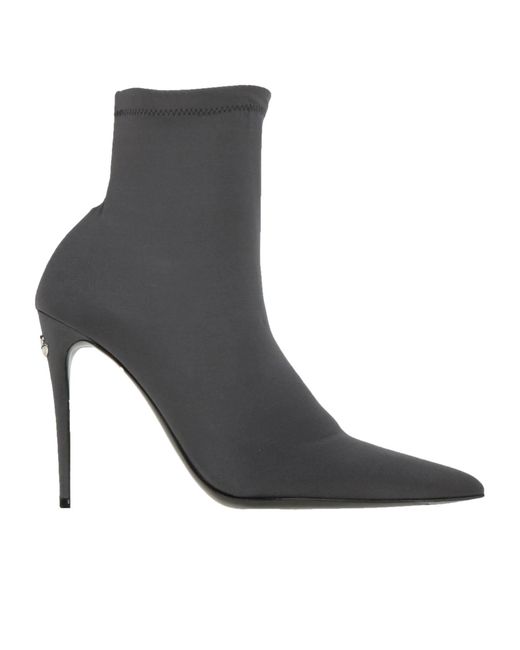 Dolce & Gabbana Black Solid Color Ankle Boots