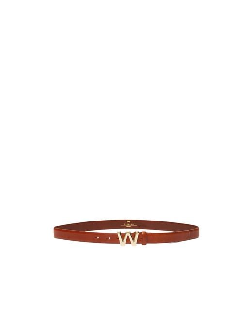 Weekend by Maxmara Brown Logo Plaque Buckle Belt