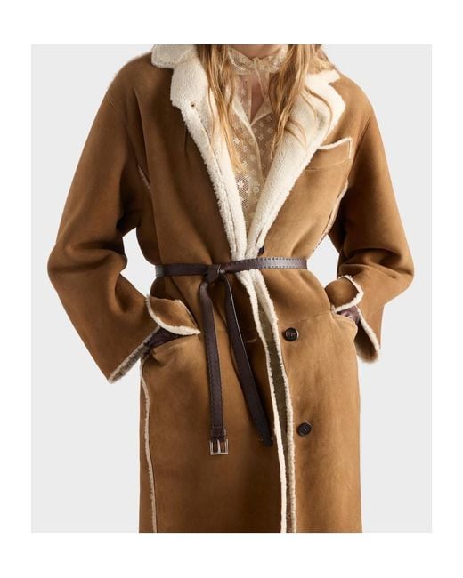 Prada Brown Shearling Coat