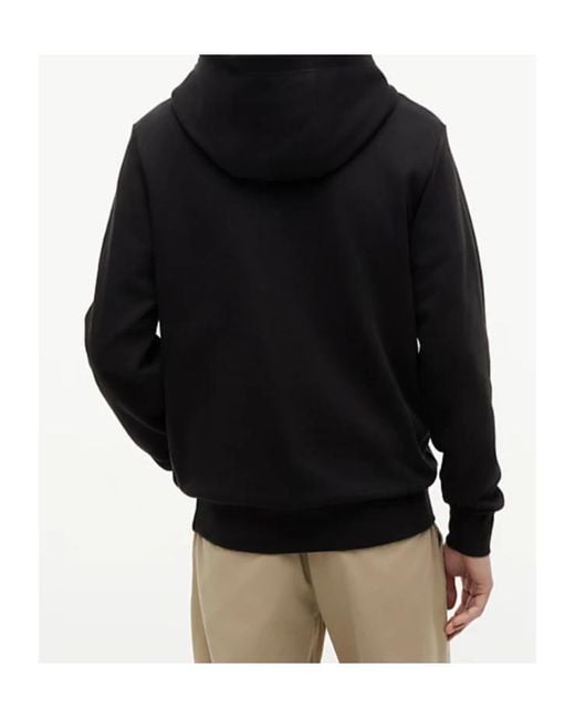 Tommy Hilfiger Black Logo-Print Drawstring Hoodie for men
