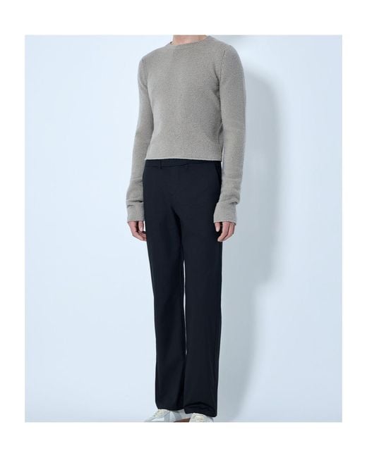 Rier Gray Crew Neck Knit Sweater for men