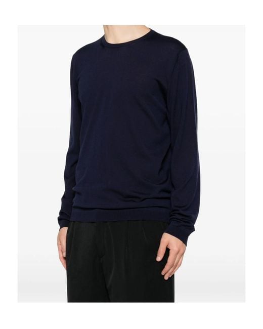 Roberto Collina Blue Crew-Neck Sweater for men