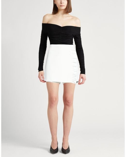 Tory Burch White Solid Color Wide-Leg Shorts