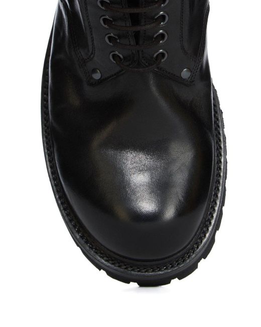 Rick Owens Black Army Biker Boots for men