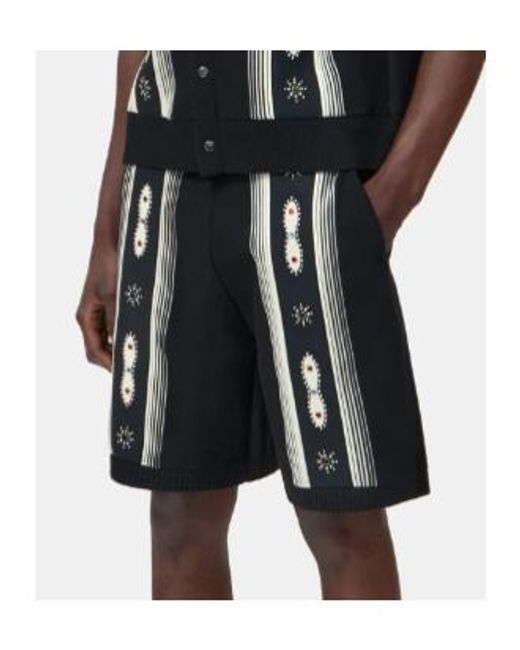 Amiri Black Stud Stripe Bermuda Shorts for men
