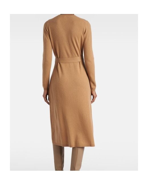Jardin Des Orangers Natural Wool And Cashmere Wrap Dress