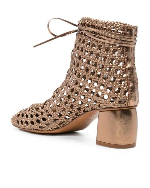 Forte_forte Brown Round-Toe Ankle Boots