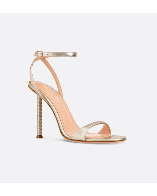 Dior Metallic Icon Heeled Sandal