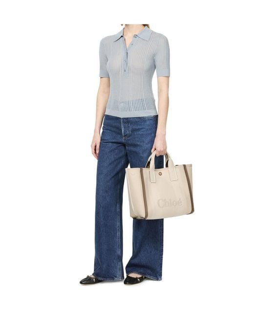 Chloé Natural Double Handle Shoulder Bag