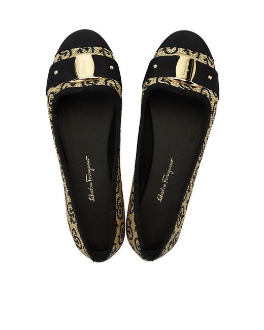 Ferragamo Black Kacy Flat Shoes
