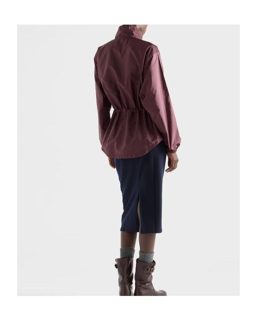 Prada Purple Re-Nylon Drawstring-Waist Jacket