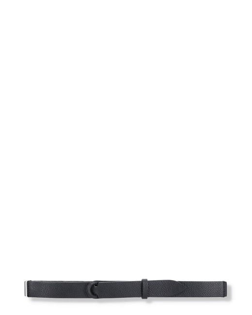 Orciani Black Textured Detailed Belt for men