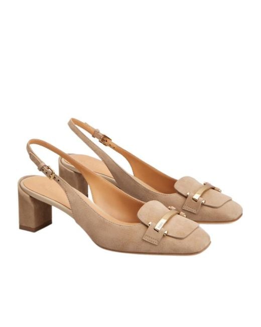 Tod's Natural Slingback Pumps