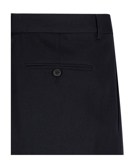 Valentino Blue Button Detailed High Waist Trousers for men
