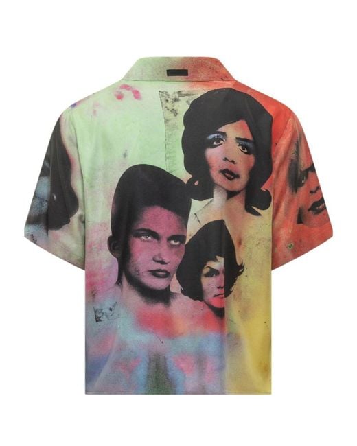 Versace Multicolor Pattern-Printed Twill Shirt for men