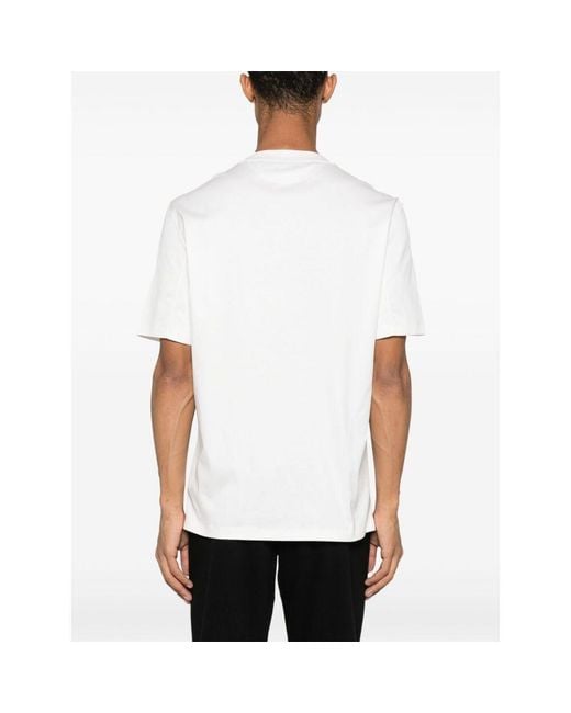 Brunello Cucinelli White Crewneck Short-Sleeved T-Shirt for men