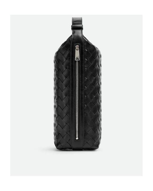 Bottega Veneta Black Intrecciato Vertical Wallace for men