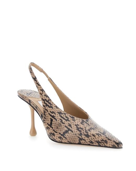 Jimmy Choo Metallic Pointed-Toe High-Heeled Sandals