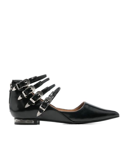 Toga Black Pointed Flat Shoes