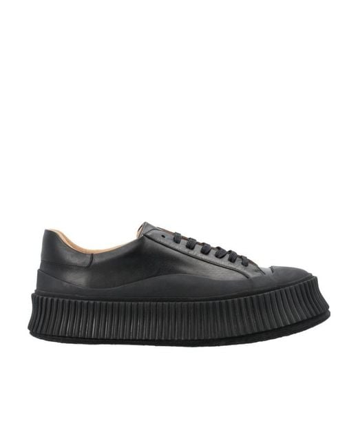 Jil Sander Black Round-Toe Low-Top Sneakers for men