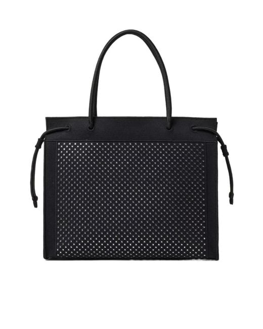 Fendi Black Magic Shopper Large Embroidered Fabric Shopper With Mirrors