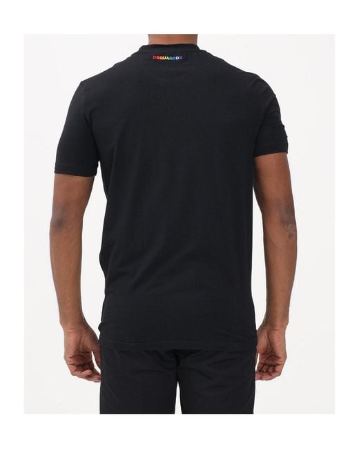 DSquared² Black Crew-Neck Short-Sleeve T-Shirt for men