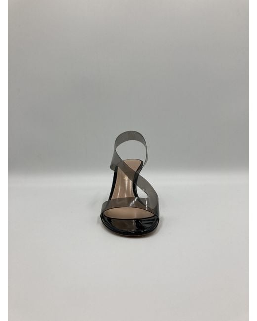 Gianvito Rossi Black Metropolis Singback Open Toe Sandals