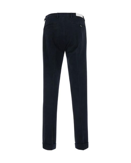 Michael Coal Blue Casual Trousers With Belt Loops for men