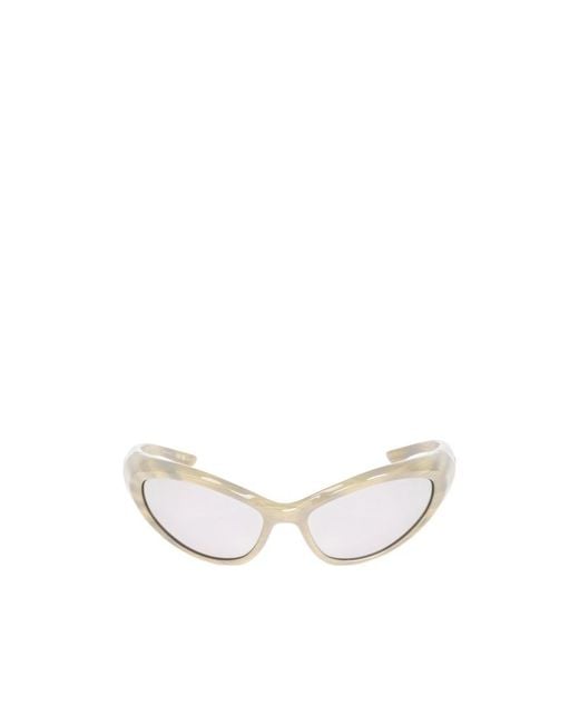 Balenciaga White Eyewear Cat-Eye Sunglasses for men