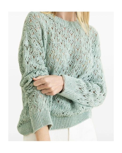 Eleventy Green Long Sleeve Sweater