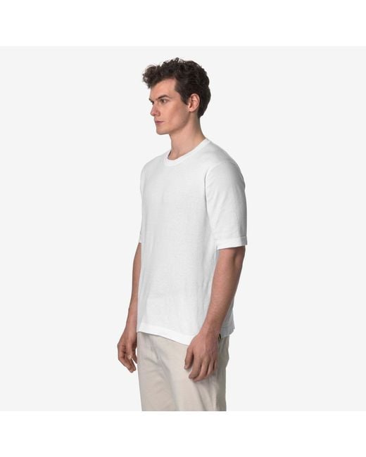 K-Way White Combe Knit Pullover for men