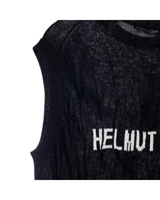 Helmut Lang Blue Round-Neck Vest