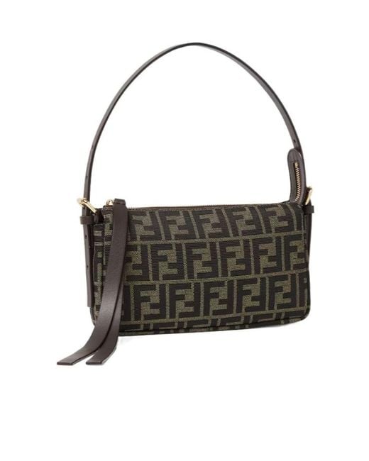 Fendi Black Zipper Top Small