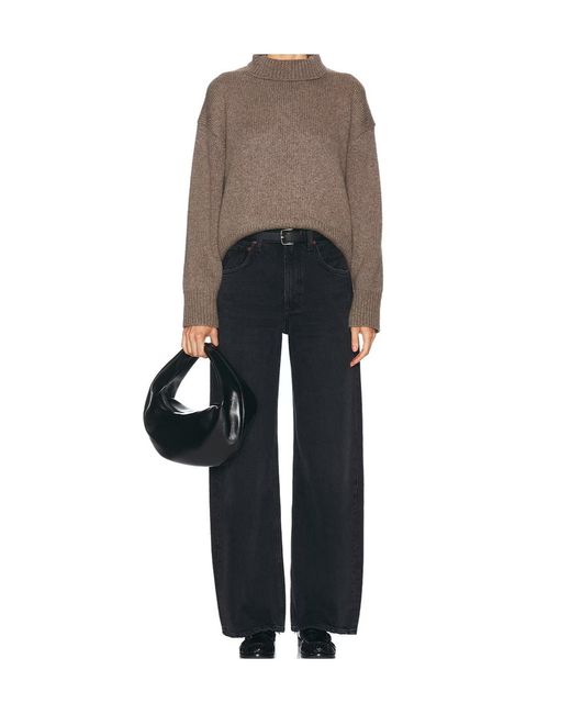 Agolde Black Five-Pocket Denim Trousers