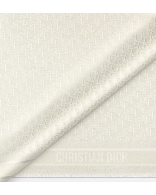 Dior White Oblique Shawl