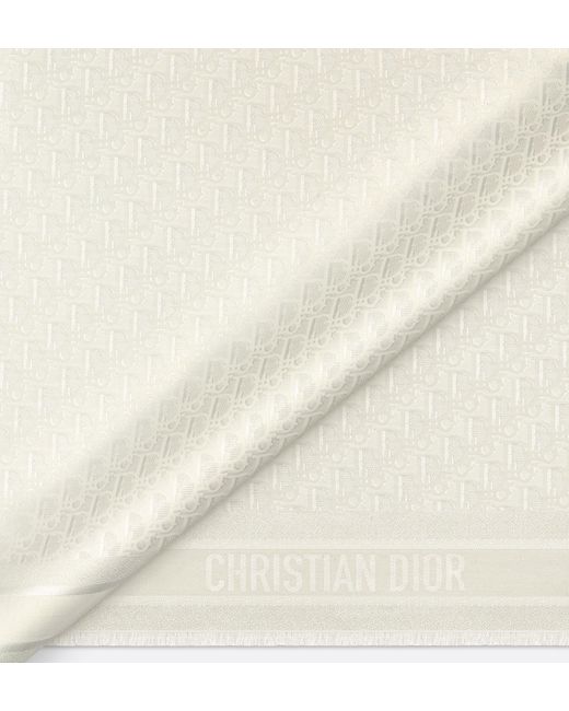 Dior White Oblique Shawl