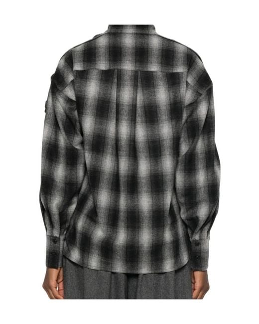 IRO Black Plaid Shirt