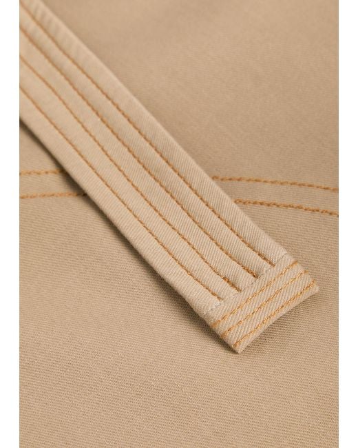 Max Mara Natural Side-Strap Midi Skirt
