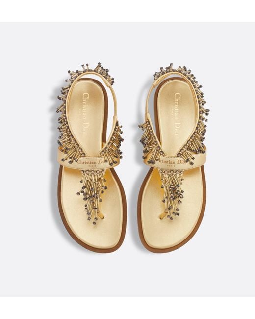 Dior Metallic Eclat Thong Sandal