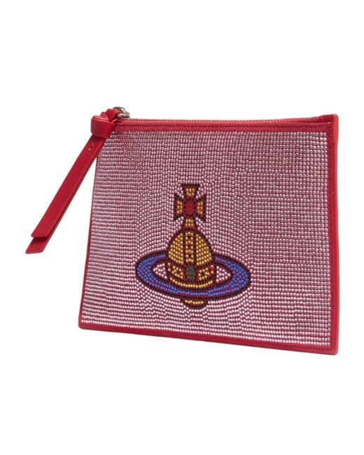 Vivienne Westwood Purple Crystal Orb Wristlet Bag