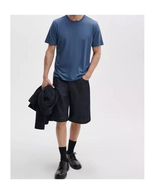 Rag & Bone Blue Classic Tech Jersey Tee for men