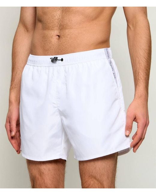 Iceberg White Drawstring Swim Shorts for men