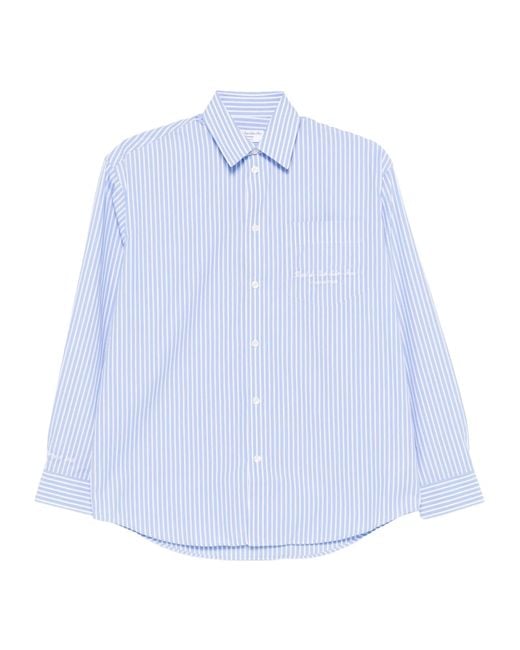 Sporty & Rich Blue Striped Embroidered Shirt