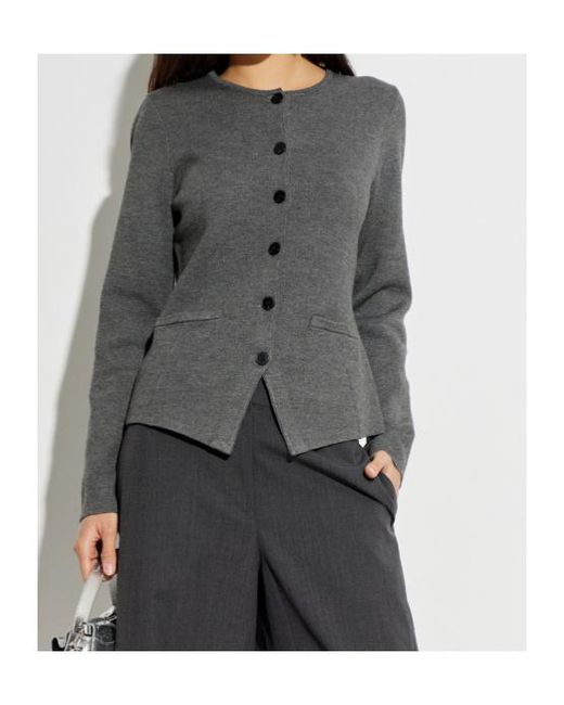 Samsøe & Samsøe Gray Single-Breasted Cardigan