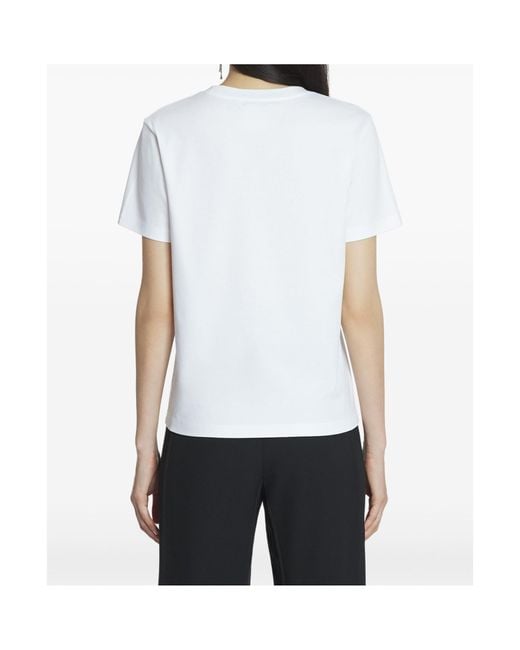 Lanvin White Embroidered Logo T-Shirt