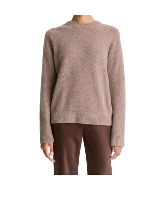 Vince Brown Crewneck Cashmere Pullover